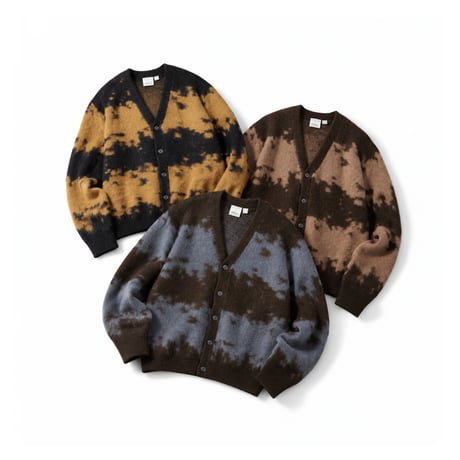 Gramicci Mohair Splatter Cardigan [G6FM-J038] / 全3色