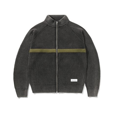 Butter Goods Bleach Zip-Thru Knit -  Black