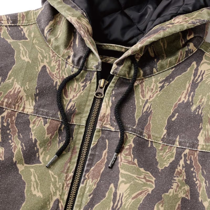 FTC Washed Hooded Work Jacket - Camo | RULEZ