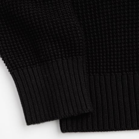 Yardsale Waffle Knit Pullover - Black