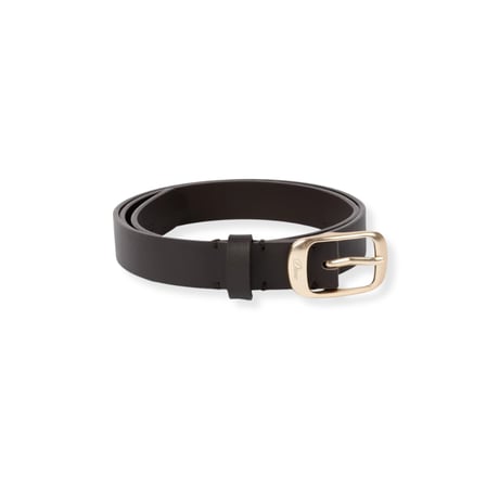 Dime Dress Leather Belt - Black