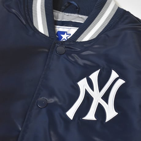 Starter New York Yankees Snap Varsity Jacket - Navy