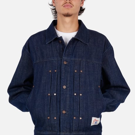 Dime Pleated Denim Jacket