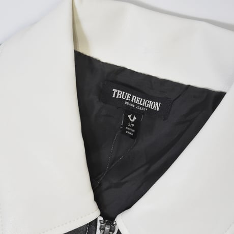 True Religion Color Blocked Logo Racing Jacket - White