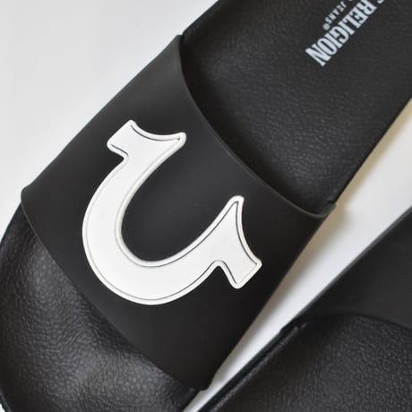 True Religion 112 Logo Slide Sandal - Black