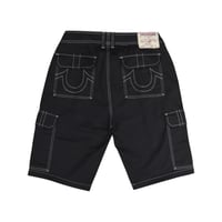 True Religion CSTM Cargo Shots - Jet Black / White
