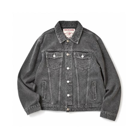 True Religion Jesse SN Trucker Jacket Jacket - Grey Wash
