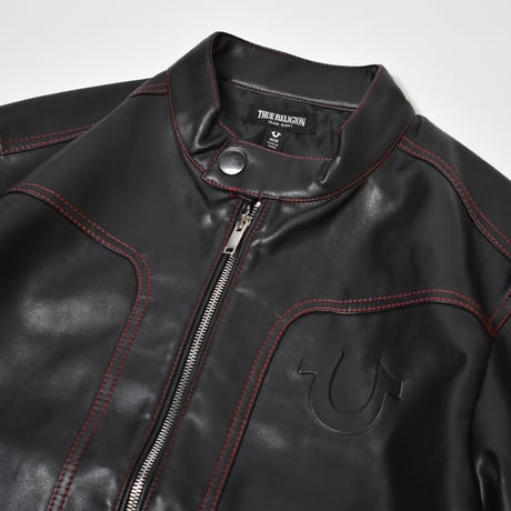 True Religion Leather Moto Jacket - Black