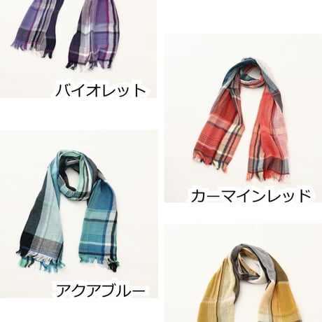 今治 ストール レディース 日本製 ダブルガーゼ コットン 春夏秋冬 やわらかい 首元カバー UV対策 冷房対策 防寒 チェック柄 ミクストチェックマフラー