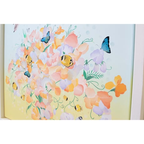 【原画】　Coral Garden "Sweet pea”