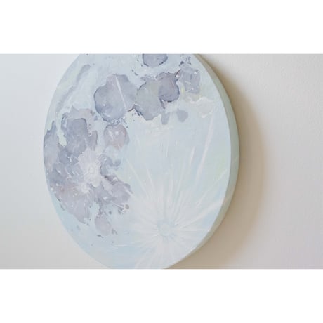 【原画】　Little moon blue (直径３０cm)