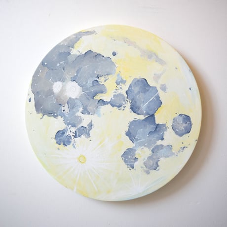 【原画】　Little moon Yellow (直径4０cm)
