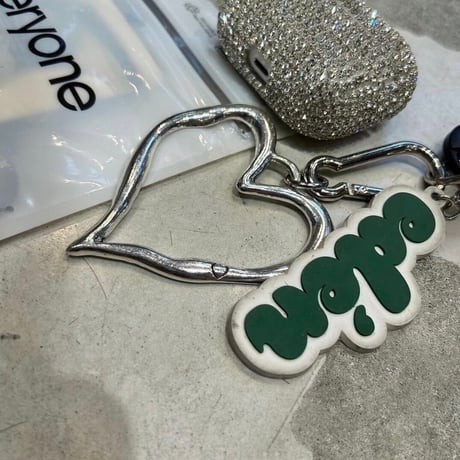 【nostalgic silver】big heart key ring