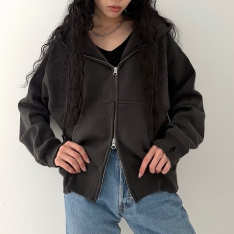 【D.NUVO】ABSTRACT ZIP HOODIE
