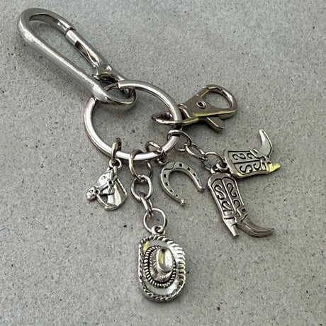 【nostalgic silver】silver key ring A05