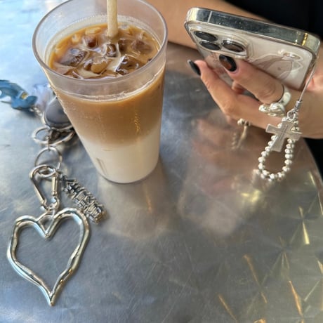 【nostalgic silver】big heart key ring