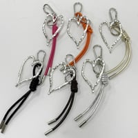 【nostalgic silver】color heart key ring