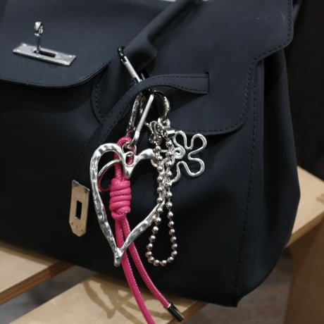 【nostalgic silver】color heart key ring