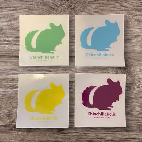【倉庫一掃セール】「chinchillaholic」ステッカー　⚫︎