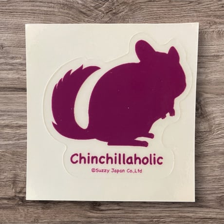 【倉庫一掃セール】「chinchillaholic」ステッカー　⚫︎
