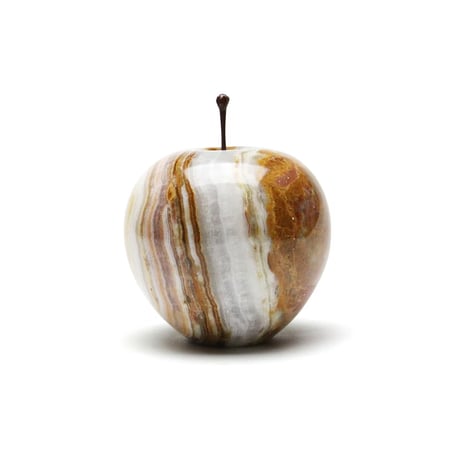 Marble Apple【Stripe】Ｌサイズ マーブルアップル L ラージ ストライプ 天然大理石 オブジェ 置物 ペーパーウェイト りんご インテリア雑貨 ディスプレイ ギフト プレゼント