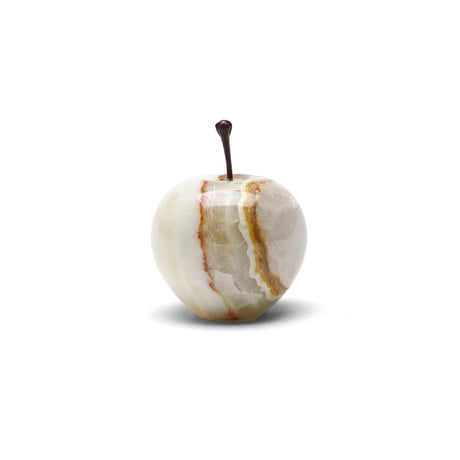 Marble Apple【Stripe】Ｓサイズ マーブルアップル S スモール ストライプ 天然大理石 オブジェ 置物 ペーパーウェイト りんご インテリア雑貨 ディスプレイ ギフト プレゼント