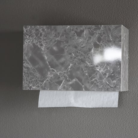 ペーパータオルホルダー Paper Towel Dispenser ミストマーブル 艶あり 小判 中判 壁掛け ペーパータオル ケース ディスペンサー トイレ 洗面所 業務用 おしゃれ