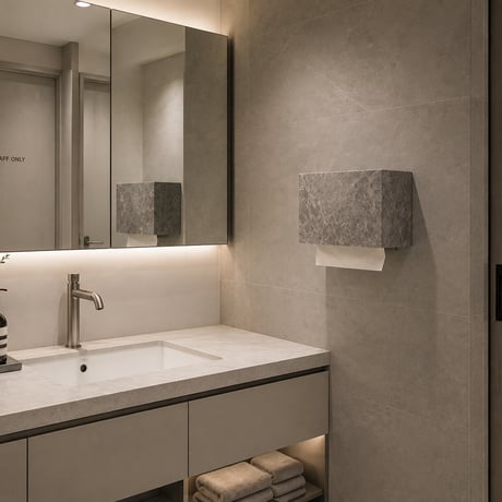 ペーパータオルホルダー Paper Towel Dispenser ミストマーブル 艶あり 小判 中判 壁掛け ペーパータオル ケース ディスペンサー トイレ 洗面所 業務用 おしゃれ