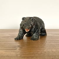 木彫り熊⑦ 小さな木彫り熊 吠え熊 ガラス目 北海道  HOKKAIDO JAPAN FOLKART VINTAGE
