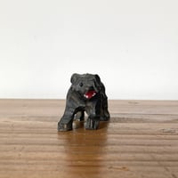 木彫り熊① 小さな木彫り熊 ミニ 吠え熊 ガラス目 北海道  HOKKAIDO JAPAN FOLKART VINTAGE