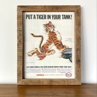 ESSO ENCO TIGER エッソ タイガー 1964年ヴィンテージ広告(複製) 額装 WOOD LIFE SERVICE ウッドライフサービス オールドウッドフレーム