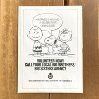 SNOOPY PEANUTS スヌーピー ヴィンテージ広告 複製／BIG BROTHERS BIG SISTERS OF AMERICA