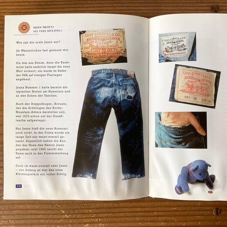 LEVI'S リーバイス 130周年記念 限定テディベア "Jeany" BING製 ・ ブック 「JEANY IN JEANS」付 2003年