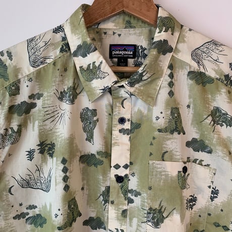 patagonia BEAR 熊 ゴートゥーシャツ L 限定 廃番 水墨柄 希少 パタゴニア VINTAGE