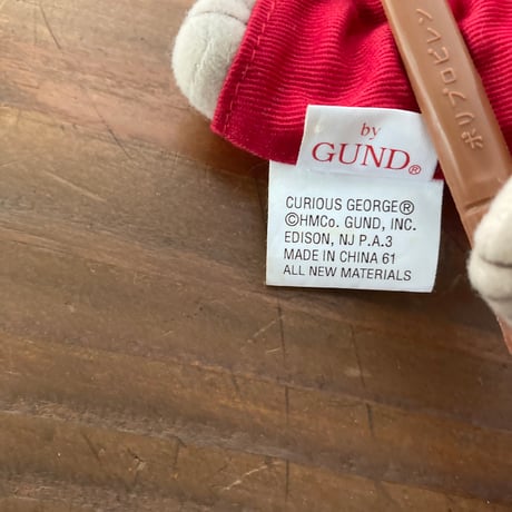 Curious George おさるのジョージ クラシックジョージ オーバーオール ぬいぐるみ GUND ②