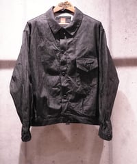 備中備後 トラッカーデニムジャケット ブラック
