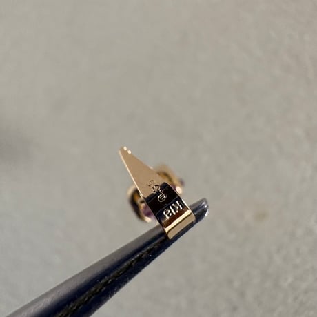 K18 合成アレキサンドライト　ラウンド　ペンダントトップ　18金　イエローゴールド　チャーム