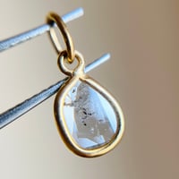 K18YG 天然ダイヤモンド スライスダイヤモンド　チャーム　ペンダントトップ　diamond  2
