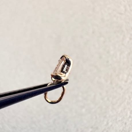 K18YG 天然ダイヤモンド 0.10ct チャーム　プリンセスカット　ペンダントトップ