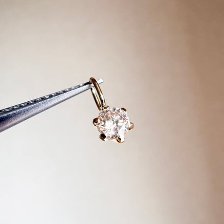 K18YG 天然ダイヤモンド 0.16ct チャーム　ペンダントトップ
