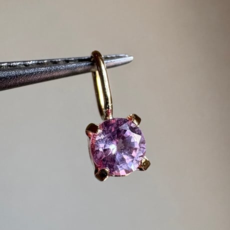 K18 天然石スピネル 3.5mm ラウンドカット ペンダントトップ 希少 2