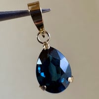 K18YG 天然石サファイア　ペンダントトップ　 sapphire pear