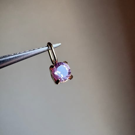 K18 天然石スピネル 3.5mm ラウンドカット ペンダントトップ 希少 2