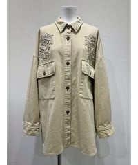【予約】【10月下旬入荷予定】CYAN tokyo 展示会   607532   刺繍オーバーシャツブルゾン　     2026AW② （20260807）