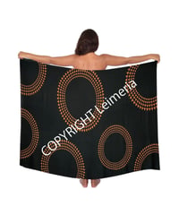 Hawai'ian Pareo   TRIANGLE CIRCLE  BLACK-HAZEL  HNLS03486-6690