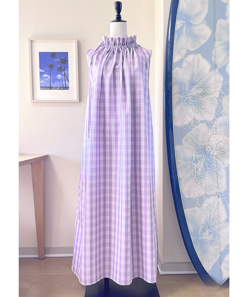 ヘアメイクアップ後でも崩さず着れるワンピース パラカ LAVENDER