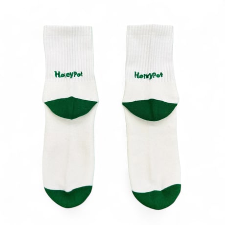 HoneyPot Logo Socks - WHITE-