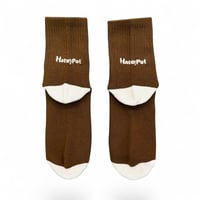 HoneyPot Logo Socks - BROWN-