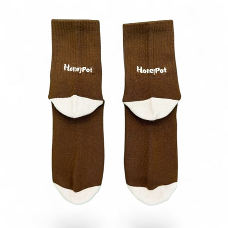 HoneyPot Logo Socks - BROWN-