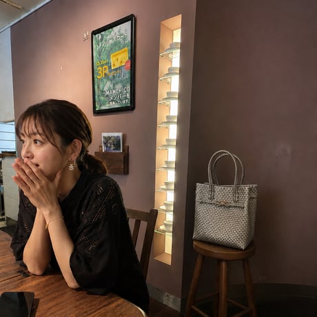 大人可愛いカゴバッグ　Noble tote ノーブルトート ML｜軽量　 横長　上品バッグ｜truetree